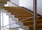 Silver Stainless Steel Balustrade Mesh , Custom Size Metal Mesh Stair Railing