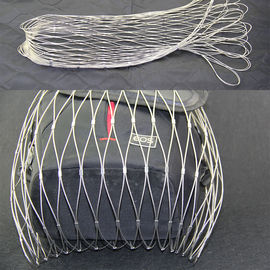 Black And Silver Stainless Steel Mesh Bag With Multiple Rope Construction